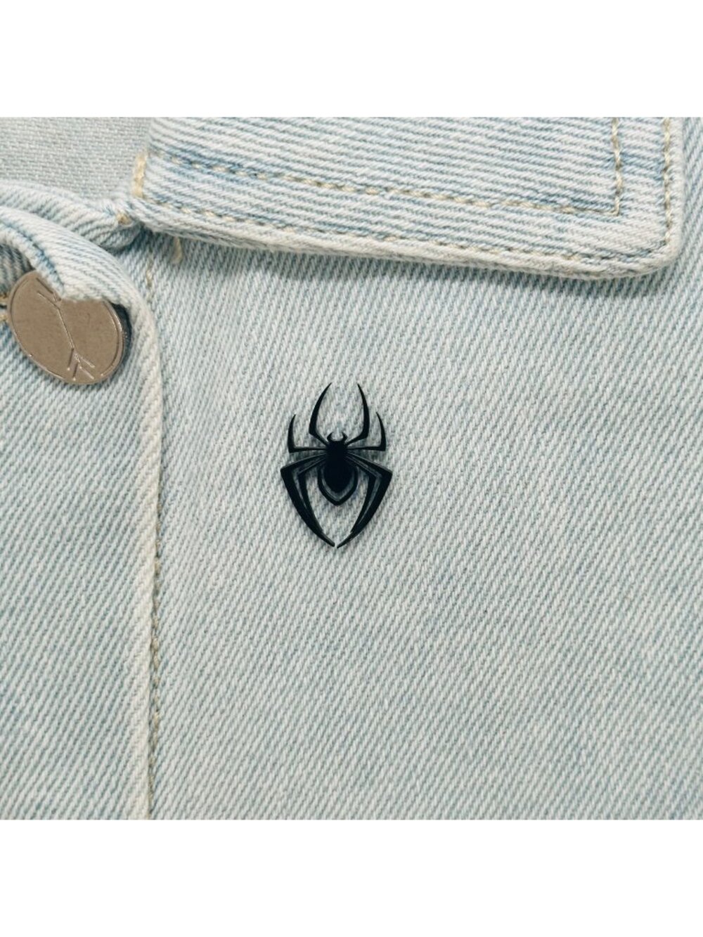✨Gothic Spider Brooch Stainless Steel Badge Pins Black Color Metal Small Size✨